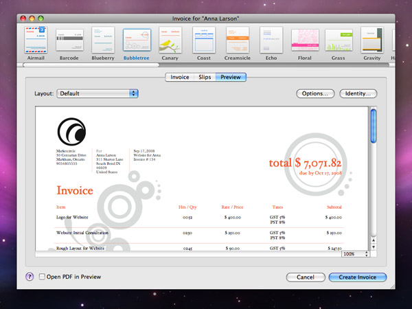 Billings Templates Screenshot Billings Templates Screenshot